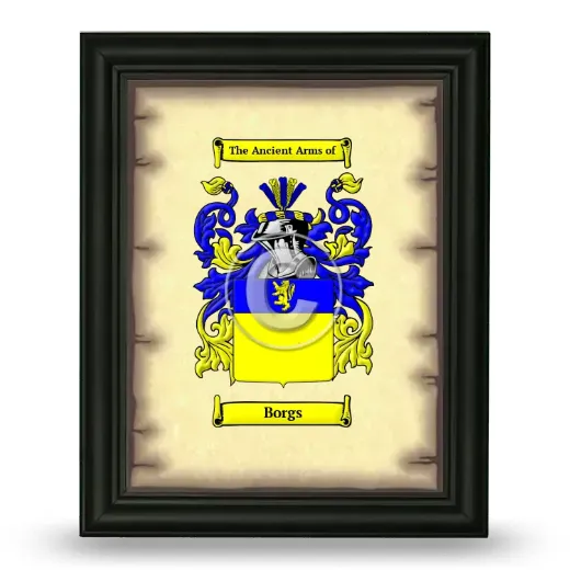 Borgs Coat of Arms Framed - Black