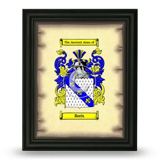 Boris Coat of Arms Framed - Black