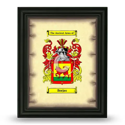 Borjas Coat of Arms Framed - Black