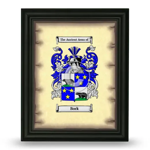 Bork Coat of Arms Framed - Black