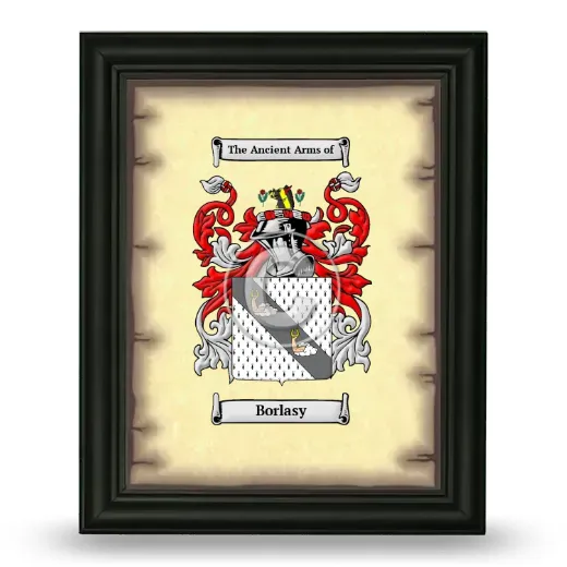 Borlasy Coat of Arms Framed - Black