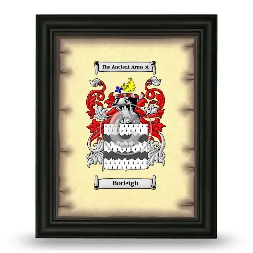 Borleigh Coat of Arms Framed - Black