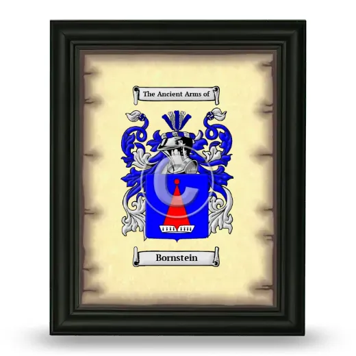 Bornstein Coat of Arms Framed - Black