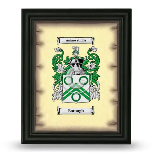 Borough Coat of Arms Framed - Black