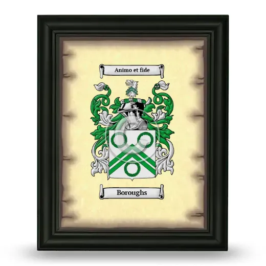 Boroughs Coat of Arms Framed - Black
