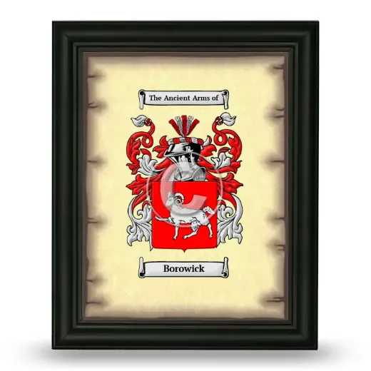 Borowick Coat of Arms Framed - Black