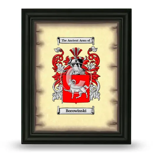 Borowinski Coat of Arms Framed - Black