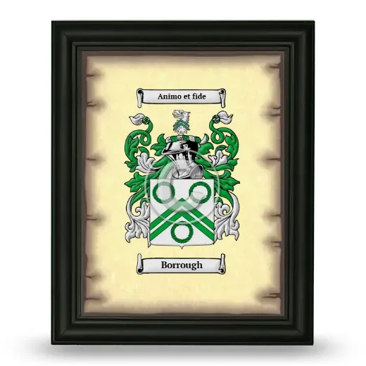 Borrough Coat of Arms Framed - Black