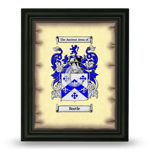 Bortle Coat of Arms Framed - Black