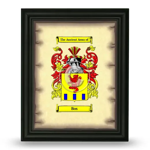 Bos Coat of Arms Framed - Black