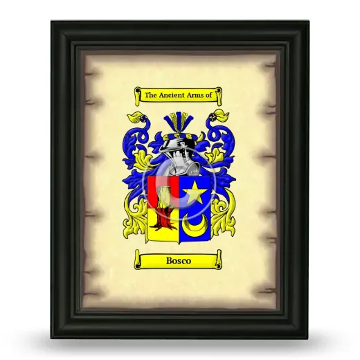 Bosco Coat of Arms Framed - Black
