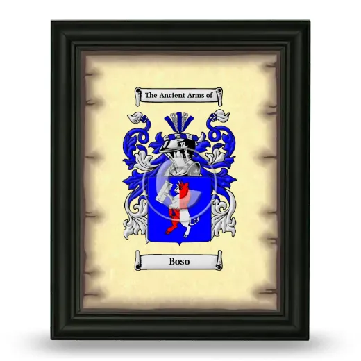 Boso Coat of Arms Framed - Black