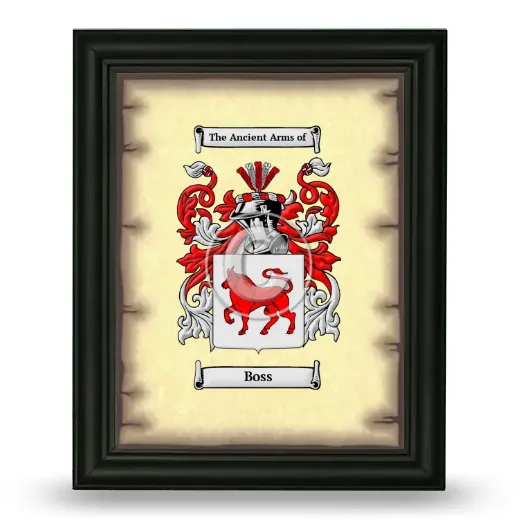 Boss Coat of Arms Framed - Black