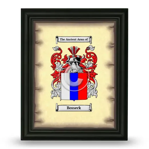 Bosseck Coat of Arms Framed - Black