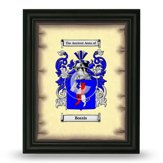 Bossis Coat of Arms Framed - Black