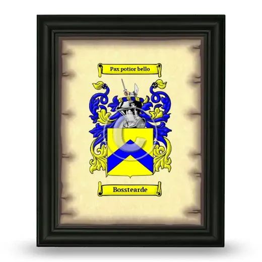 Bosstearde Coat of Arms Framed - Black