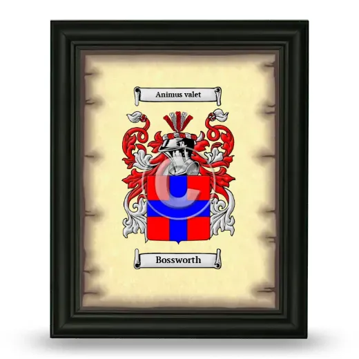 Bossworth Coat of Arms Framed - Black
