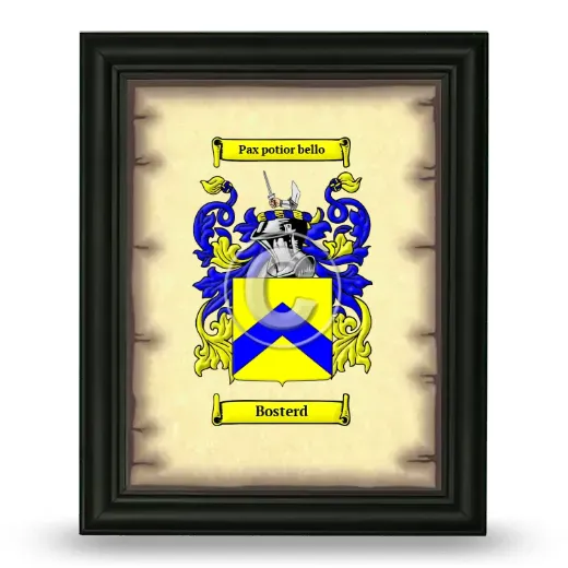 Bosterd Coat of Arms Framed - Black