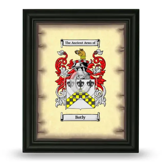 Botly Coat of Arms Framed - Black