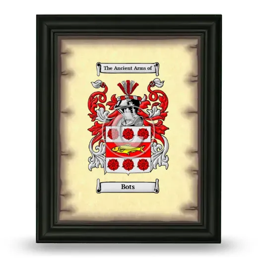 Bots Coat of Arms Framed - Black
