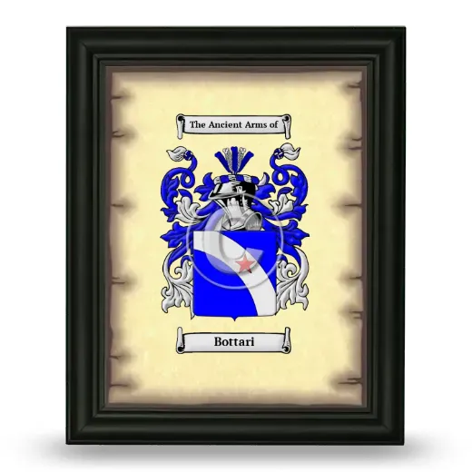 Bottari Coat of Arms Framed - Black