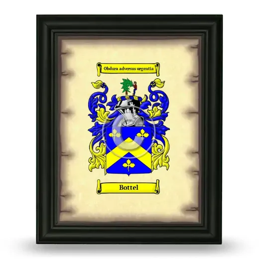 Bottel Coat of Arms Framed - Black