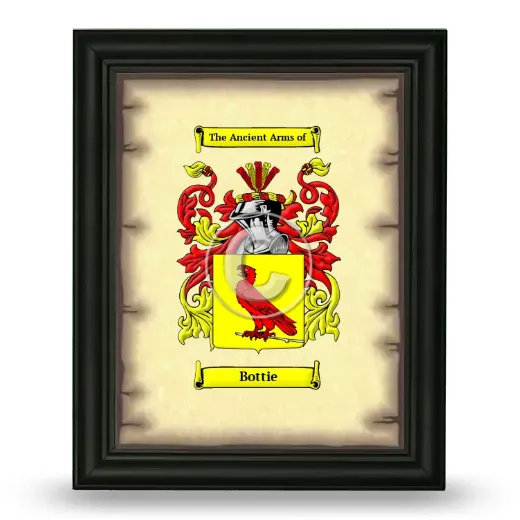 Bottie Coat of Arms Framed - Black