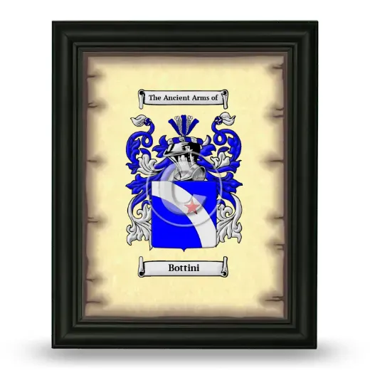 Bottini Coat of Arms Framed - Black