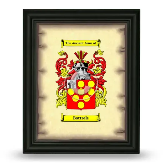 Bottrels Coat of Arms Framed - Black