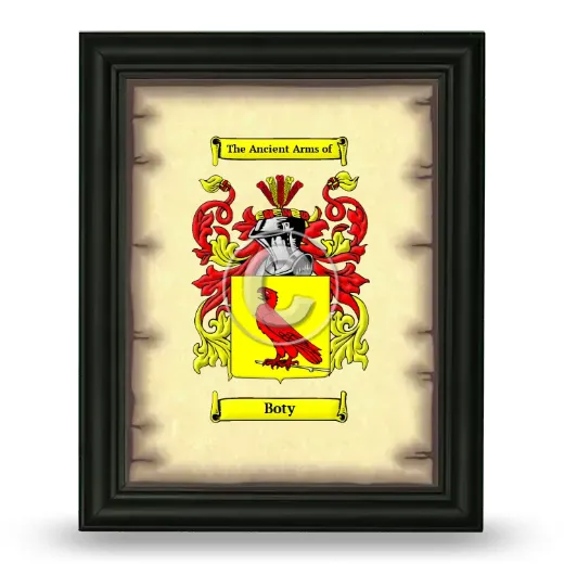 Boty Coat of Arms Framed - Black