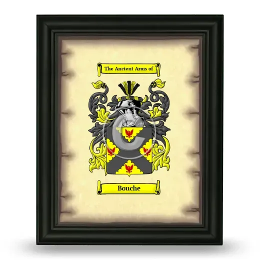 Bouche Coat of Arms Framed - Black