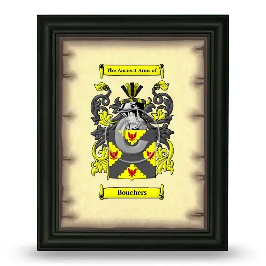 Bouchers Coat of Arms Framed - Black