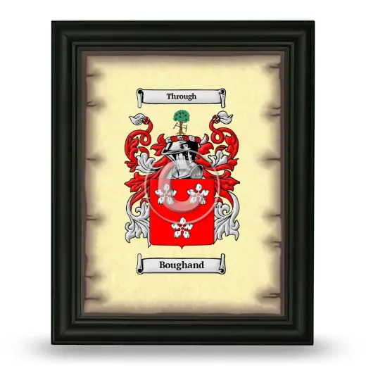 Boughand Coat of Arms Framed - Black