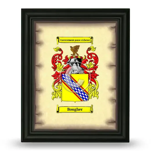 Bougher Coat of Arms Framed - Black