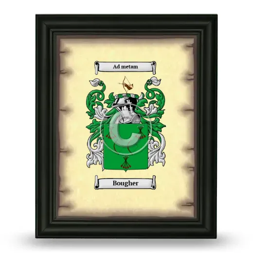 Bougher Coat of Arms Framed - Black