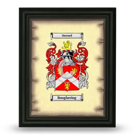Boughering Coat of Arms Framed - Black