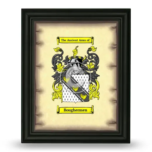 Boughermen Coat of Arms Framed - Black