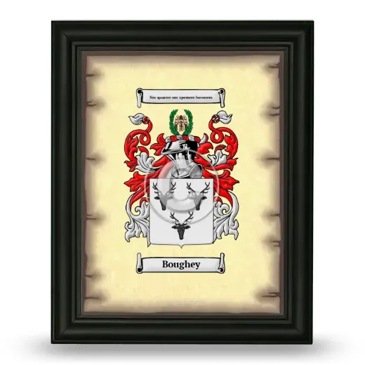Boughey Coat of Arms Framed - Black