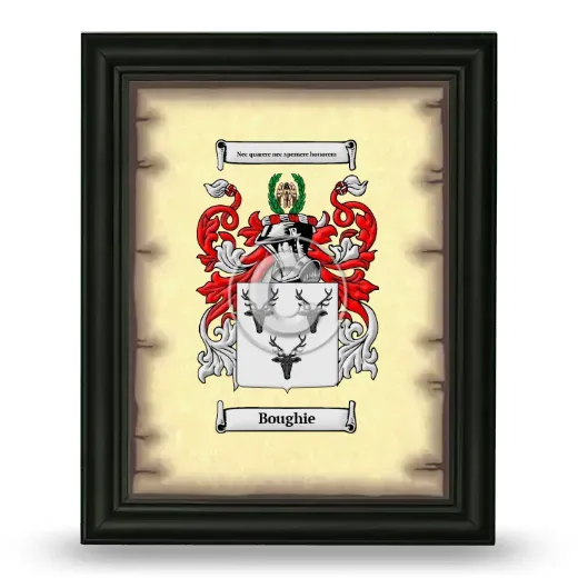 Boughie Coat of Arms Framed - Black