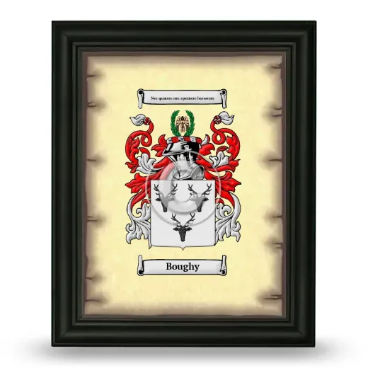 Boughy Coat of Arms Framed - Black