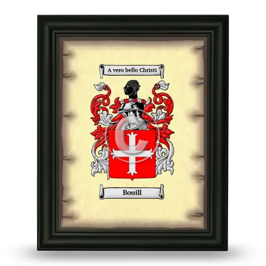 Bouill Coat of Arms Framed - Black