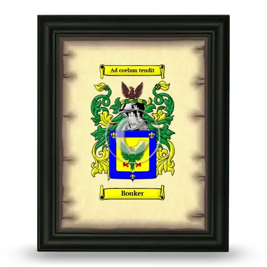 Bouker Coat of Arms Framed - Black