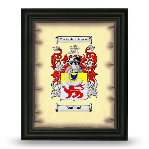 Bouland Coat of Arms Framed - Black