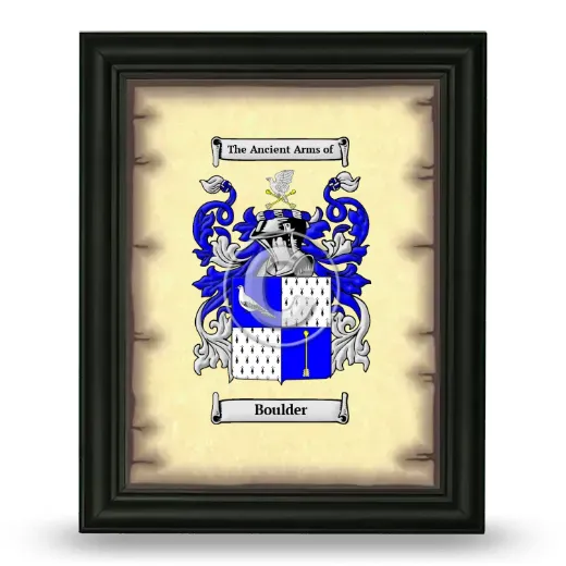 Boulder Coat of Arms Framed - Black