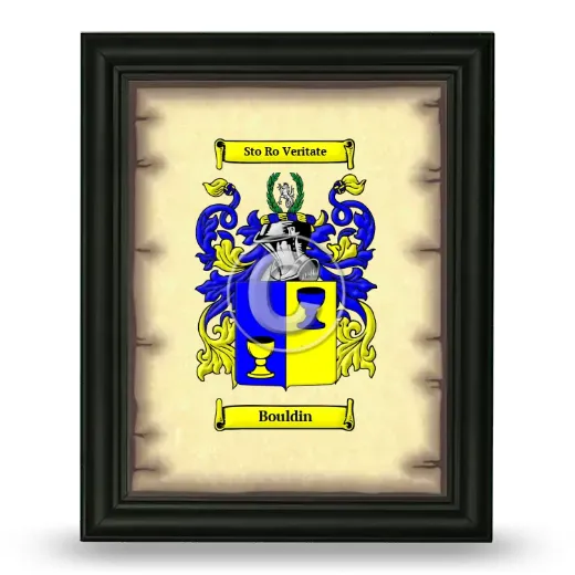 Bouldin Coat of Arms Framed - Black