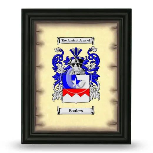 Boulers Coat of Arms Framed - Black