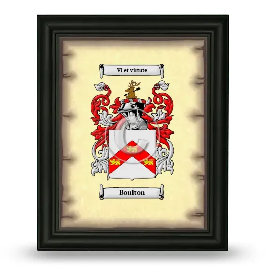 Boulton Coat of Arms Framed - Black