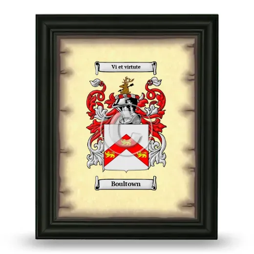 Boultown Coat of Arms Framed - Black