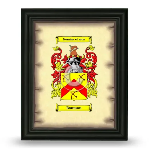 Bouman Coat of Arms Framed - Black