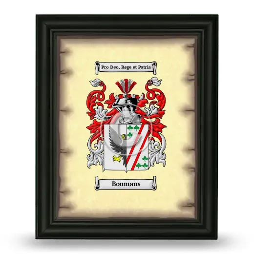 Boumans Coat of Arms Framed - Black